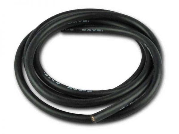 Silicone cable 4mm² x 1.000mm 12AWG (Black)