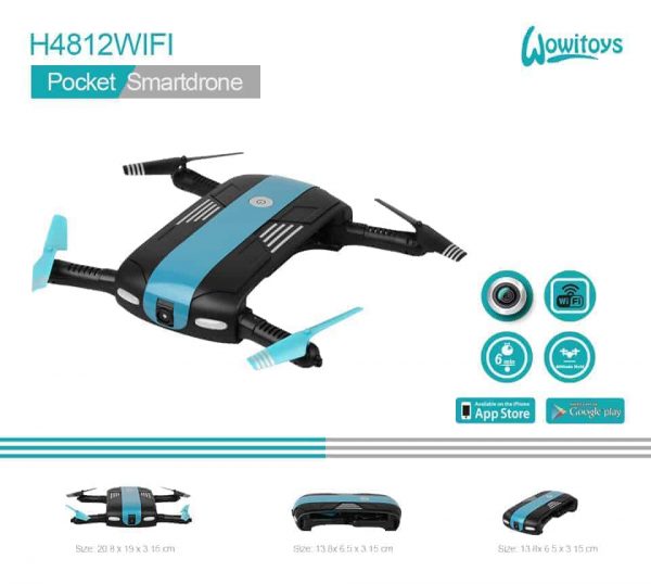 H4812WIFI Selfie FPV Folding Drone with Transmitter and altitude hold