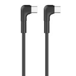 Maxlife Angle Cable USB-C to USB-C 1m 60W MXUC-09 Black - Image 2