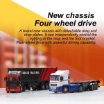 Turbo Racing 1/76 C50 RC Semi-Truck with Trailer RTR (White) - Image 7