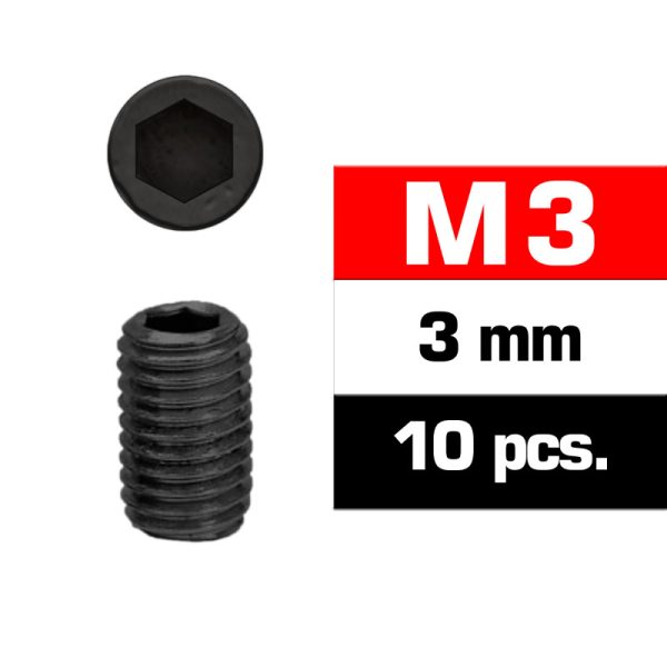 Ultimate Racing M3x3mm Set Screws (10 pcs)