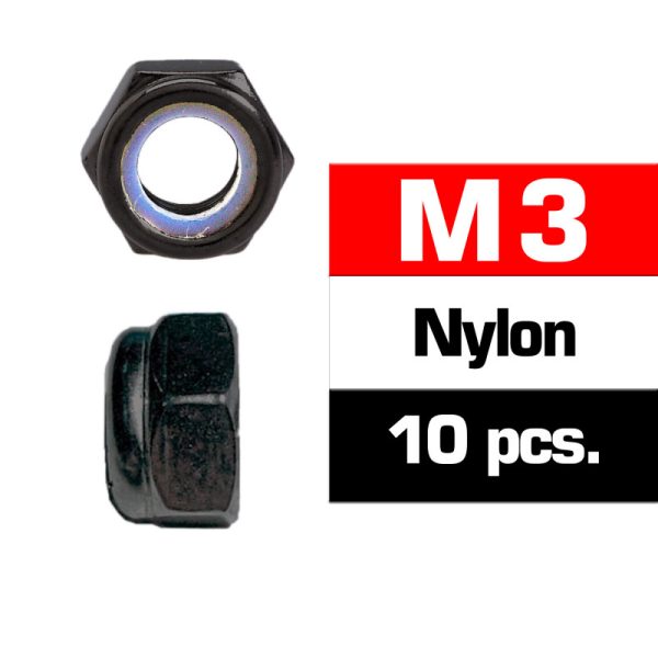 Ultimate Racing M3 Nylon Locknuts (10 pcs)